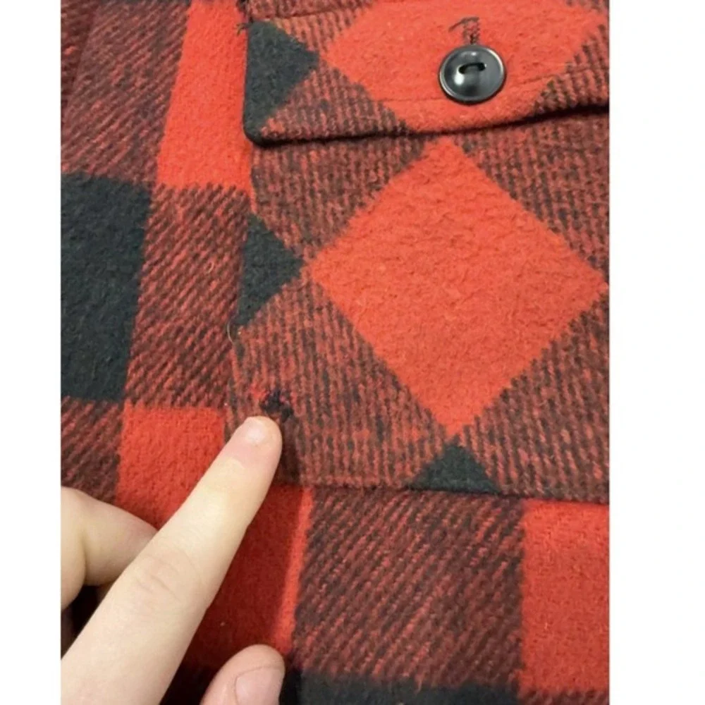 Vintage 80s Weatherguard by Shane Buffalo Plaid Wool Blend‎ Zip Up Jacket Medium